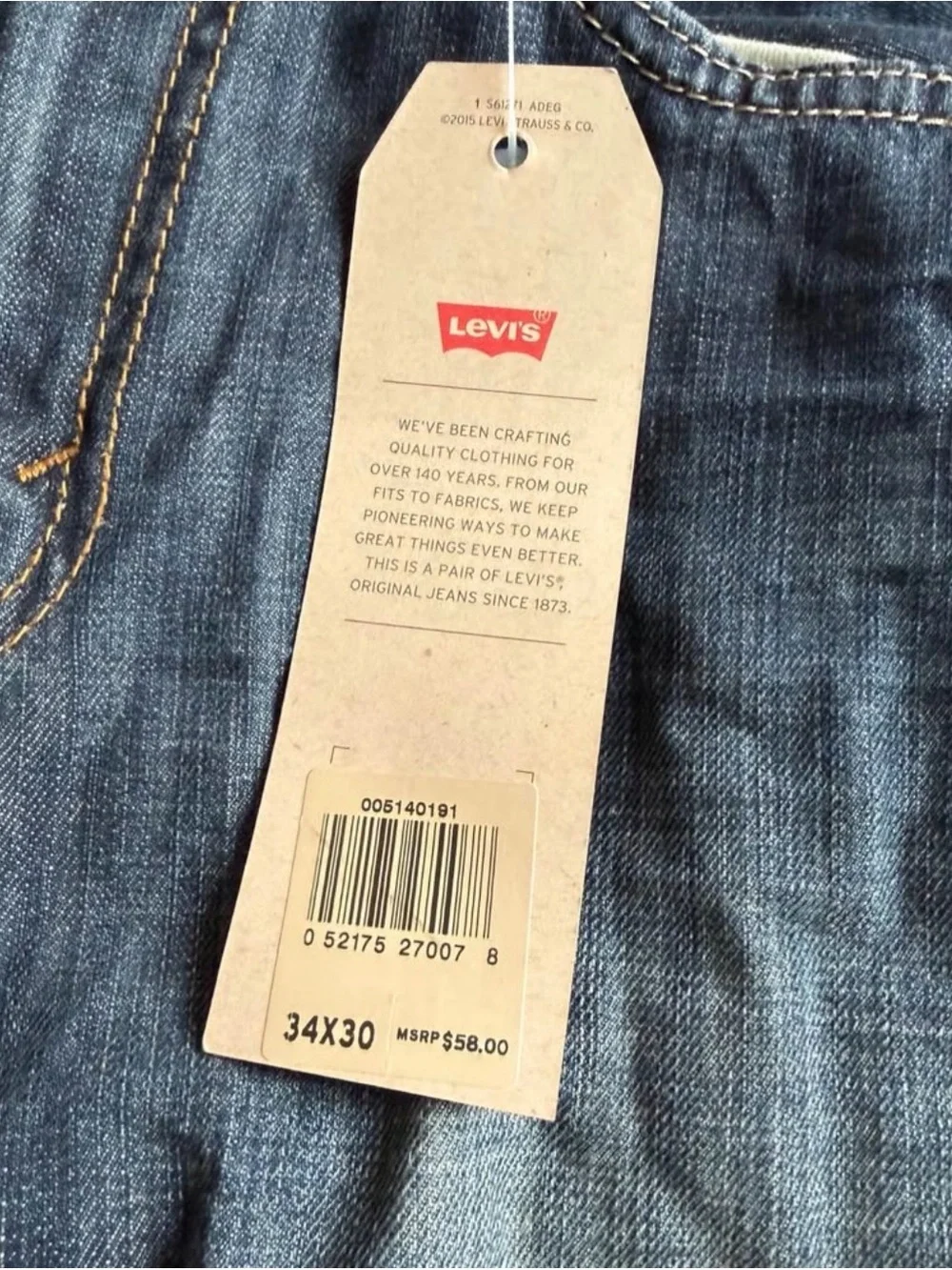 Levi's men’s Blue Straight-Leg Jeans